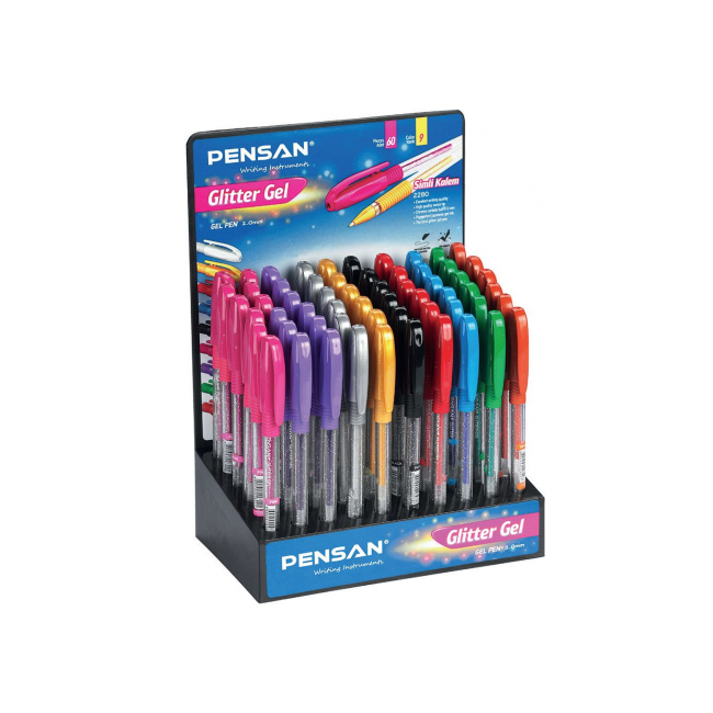 Pix cu gel Pensan gel GLITTER 1 mm - COLORATE