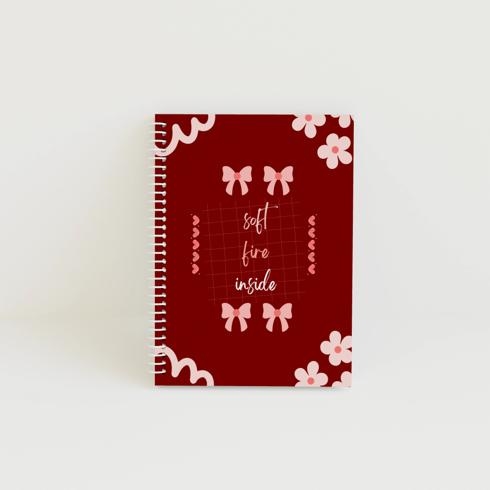 Caiet A4 BASIC Soft red 80 de file
