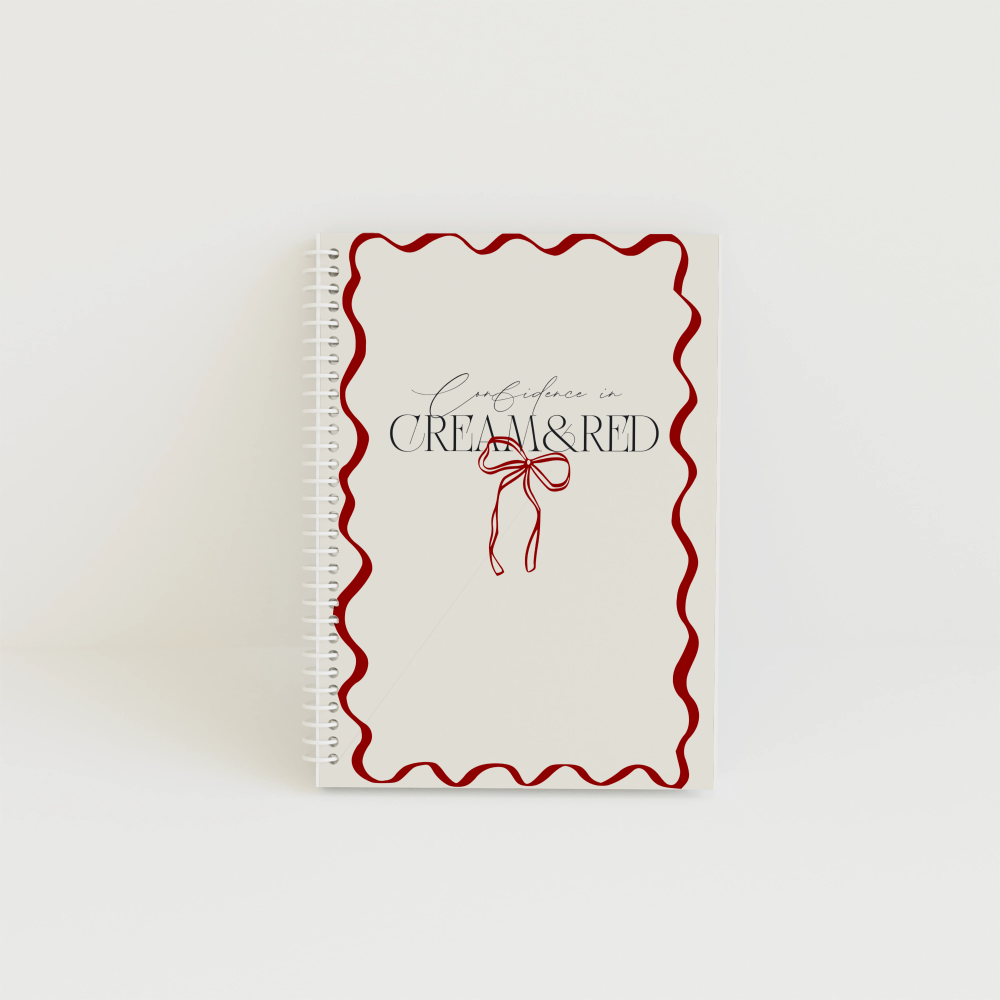 Caiet A4 MAXI Cream&Red 150 de file