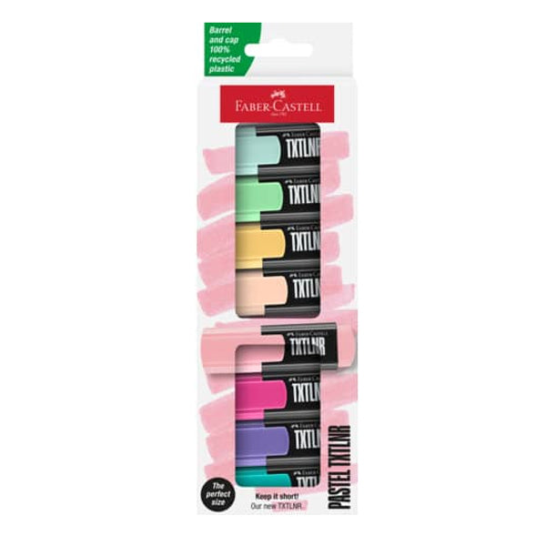 Set de 8 mini-markere pastel FABER-CASTELL