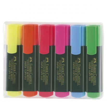 Set de 6 textmarkere clasic FABER-CASTELL