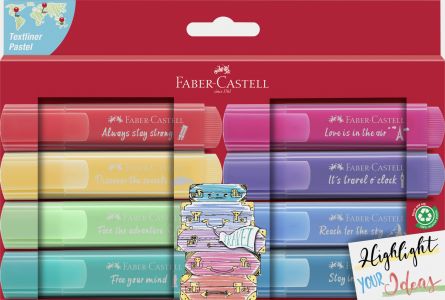 Set de 8 textmarkere pastel FABER-CASTELL