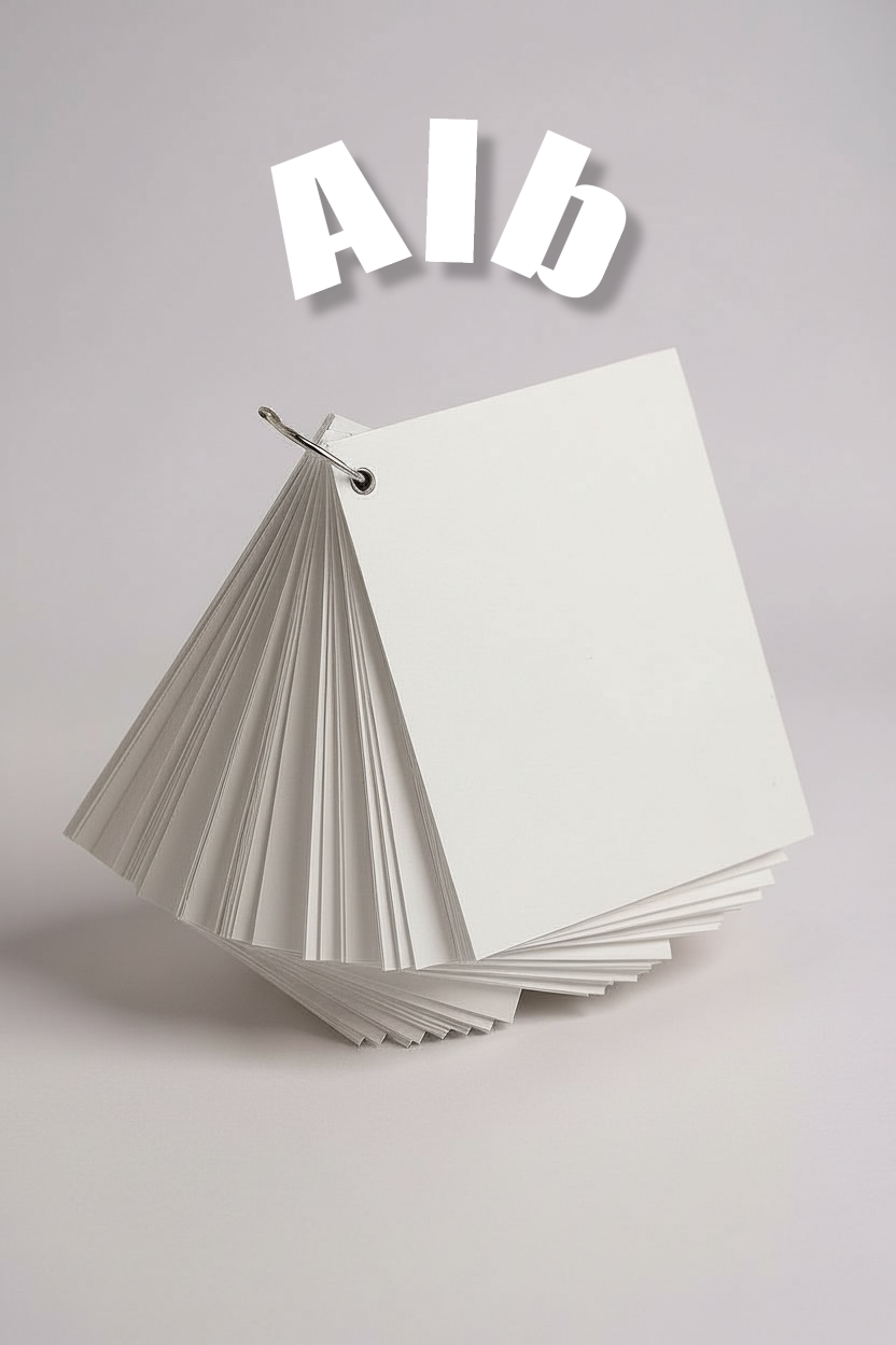 Set monocromatic de flashcarduri necompletate