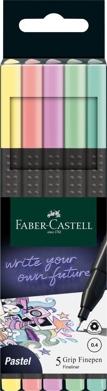 Set de 5 linere Pastel 0.4 mm FABER-CASTELL