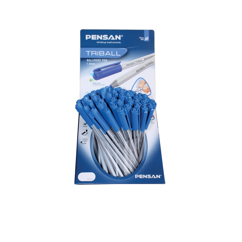 Pix fără gel Pensan Triball 1 mm - Negru, Albastru, Roșu, Verde