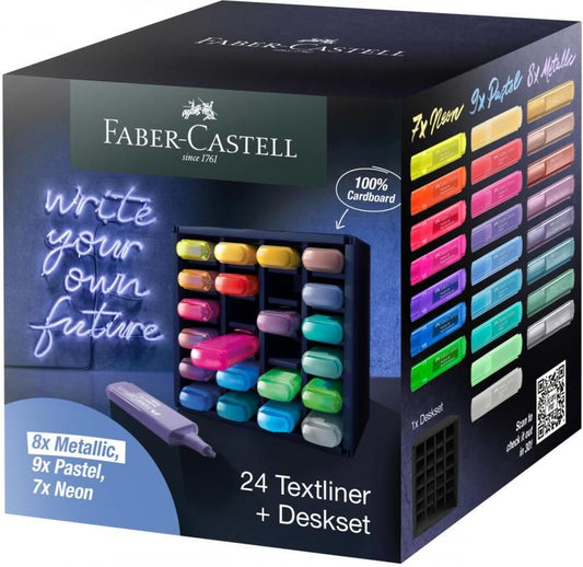 Set de 24 textmarkere cu suport FABER-CASTELL