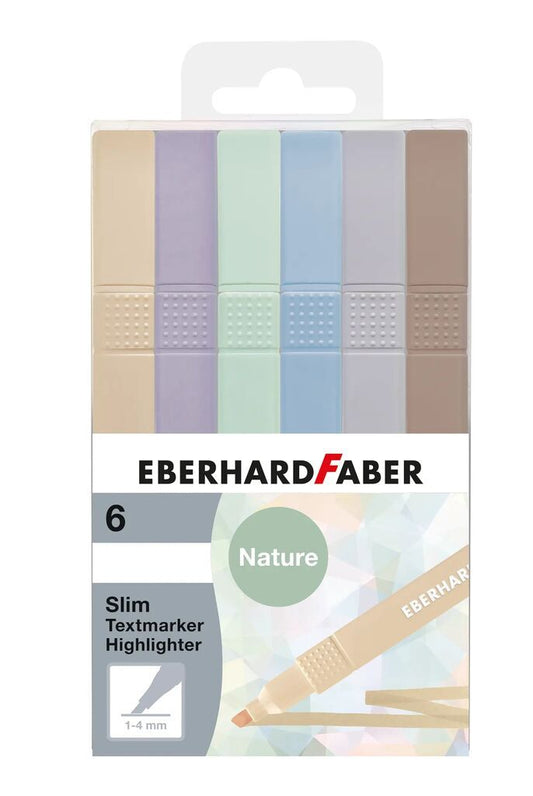Set de 6 textmarker slim nature EBERHARD FABER